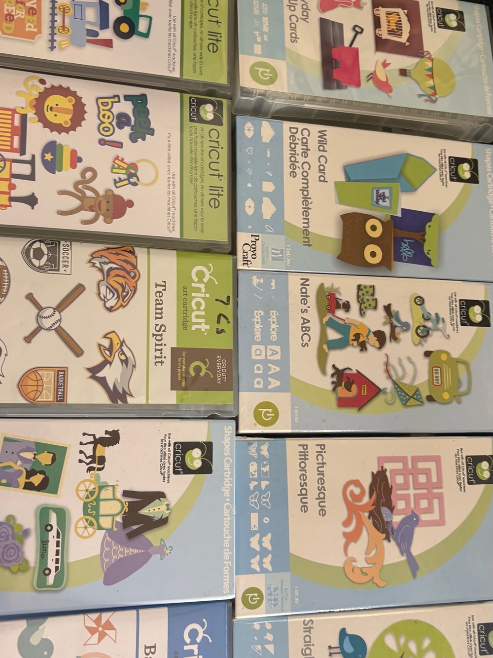 Cricut Kids Craft Cartridges - Blue, Green, Yellow, Pink